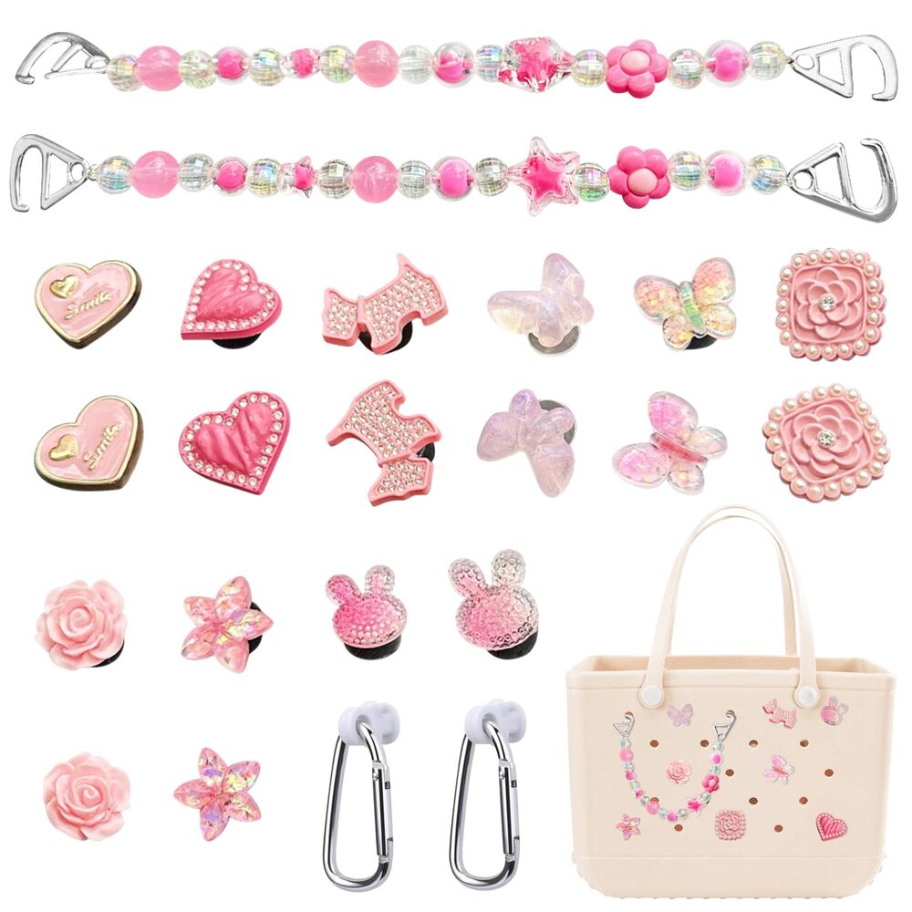 5924 Charms Fit for Bogg Bag, 20Pcs Candy Colored Charm Accessories With 2